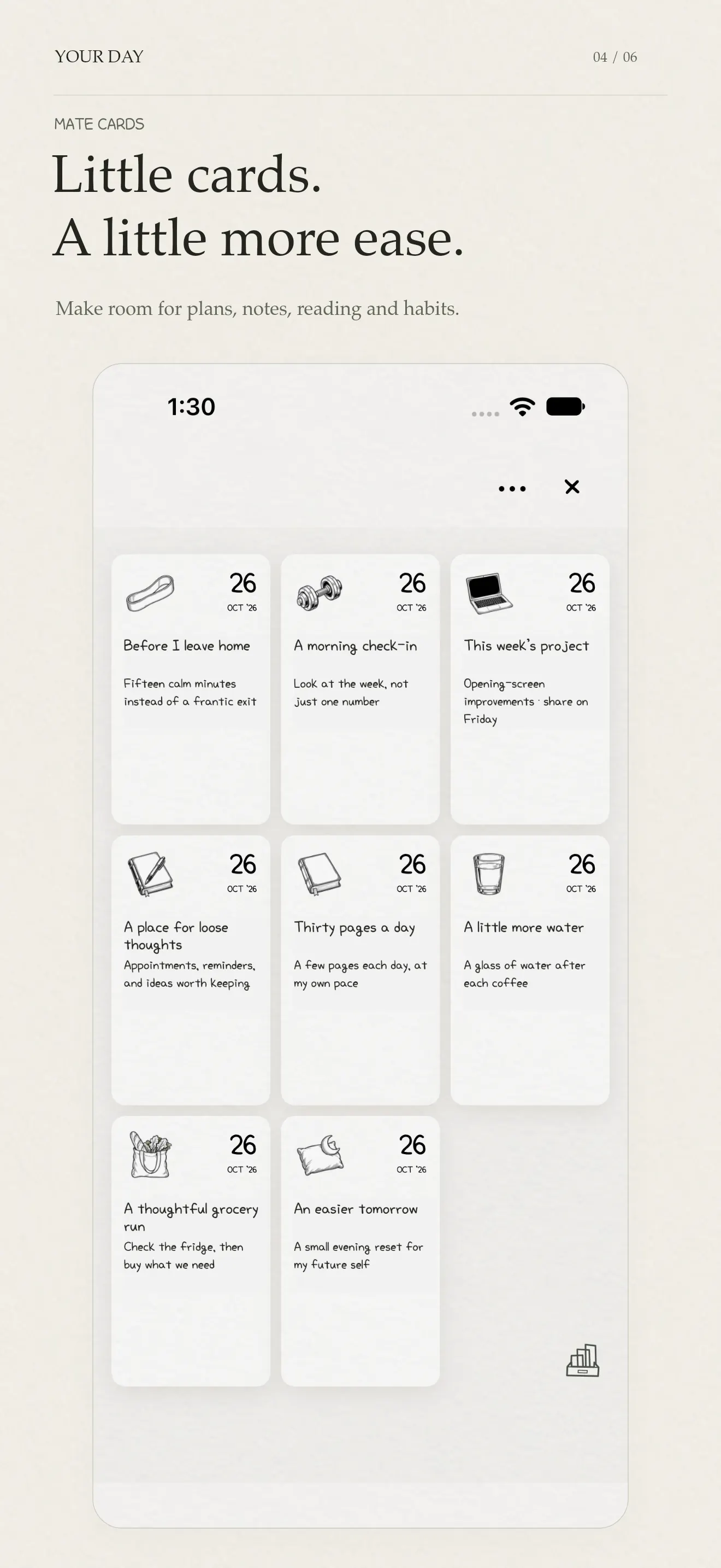 iPhone — Little cards. A little more ease.