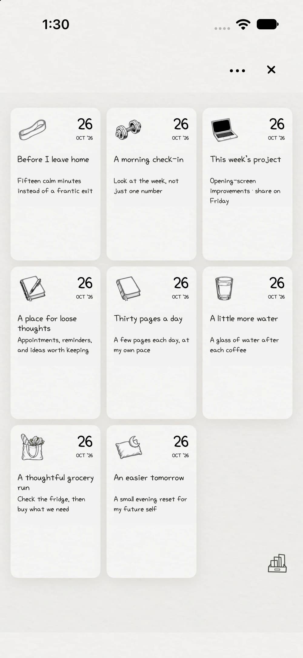 Little cards. A little more ease.